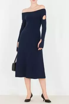 Платье-миди с вырезами на рукавах SERAYA