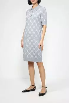 Платье миди трикотажное с принтом BELUCCI