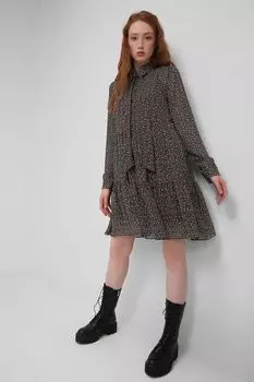 Платье мини с отложным воротником BELUCCI