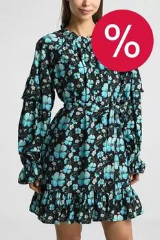 Платье мини с рюшами BELUCCI