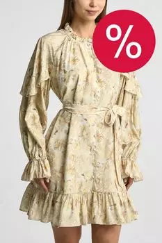 Платье мини с рюшами BELUCCI