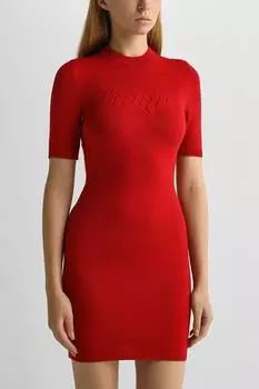 Платье мини вязаное облегающего кроя HUGO
