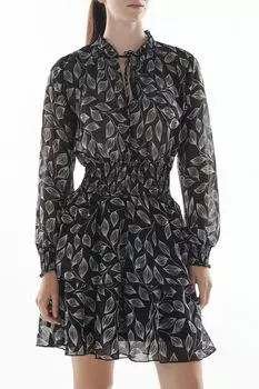 Платье на эластичном поясе с принтом OVS