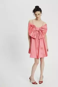 Платье на бретельках с бантом Nume