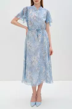 Платье на кулиске с принтом ELEGANZZA