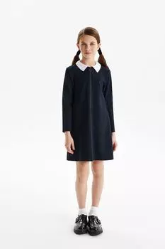 Платье на молнии с отложным воротником Silver Spoon