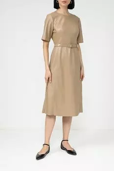 Платье на поясе из экокожи Auranna