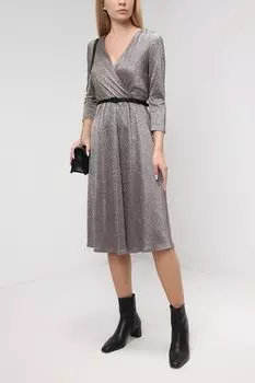 Платье на запах из блестящей ткани Lauren Ralph Lauren