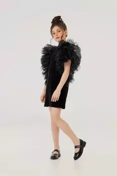 Платье нарядное бархатное с пышными воланами Choupette