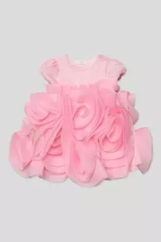 Платье нарядное с пайетками и объемными цветами Choupette