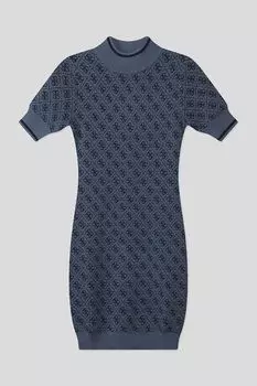 Платье облегающее с фирменным принтом Guess