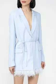 Платье пиджачного кроя с перьями TWINSET