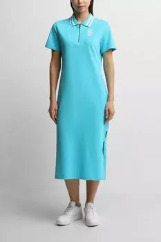 Платье-поло хлопковое с воротником на молнии BELUCCI