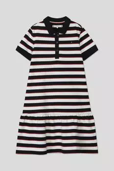 Платье-поло хлопковое в полоску Tommy Hilfiger