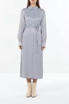 Платье-рубашка атласное в горох SABRINA SCALA