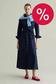 Платье-рубашка джинсовое Piombo