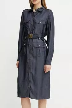 Платье-рубашка джинсовое с поясом Marciano by Guess