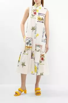 Платье-рубашка хлопковое без рукавов Desigual