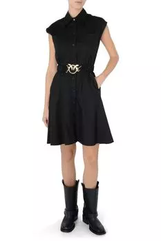 Платье-рубашка хлопковое без рукавов Pinko