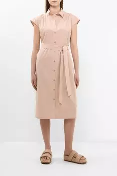 Платье-рубашка хлопковое без рукавов с поясом SABRINA SCALA