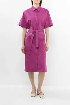 Платье-рубашка хлопковое с коротким рукавом Auranna