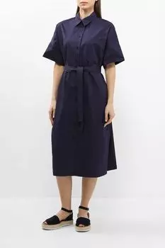 Платье-рубашка хлопковое с поясом Auranna