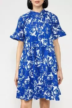 Платье-рубашка хлопковое с принтом Esprit Casual