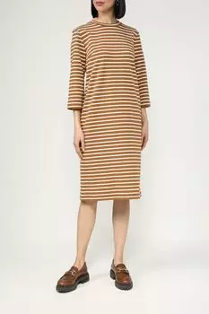 Платье-рубашка хлопковое с принтом на поясе Auranna