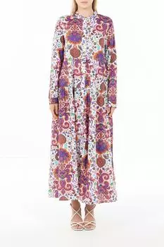 Платье-рубашка хлопковое с принтом Piombo