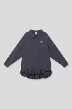 Платье-рубашка хлопковое с рюшами KIDSPARAD