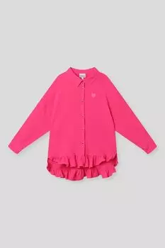 Платье-рубашка хлопковое с рюшами KIDSPARAD