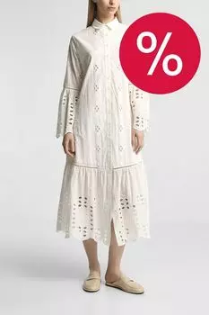 Платье-рубашка хлопковое с шитьем Desigual