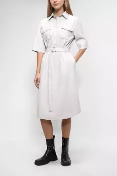 Платье-рубашка из экокожи BOSS