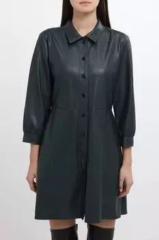 Платье-рубашка из экокожи Emme Marella
