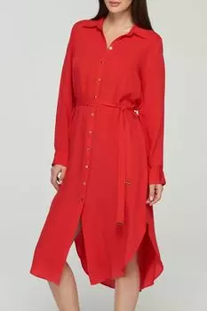 Платье-рубашка из вискозы с поясом MARC & ANDRE