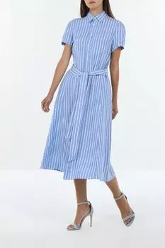 Платье-рубашка льняное в полоску POLO RALPH LAUREN
