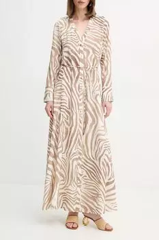 Платье-рубашка макси с анималистичным принтом Marciano by Guess