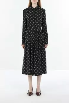 Платье-рубашка на поясе с принтом BELUCCI
