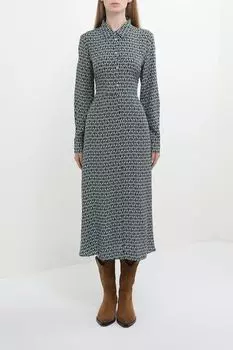 Платье-рубашка приталенное с графическим принтом Emme Marella