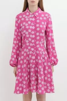 Платье-рубашка приталенное с принтом BELUCCI