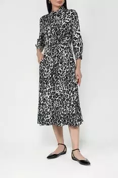 Платье-рубашка с анималистичным принтом Auranna