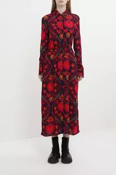 Платье-рубашка с цветочным принтом Piombo