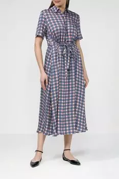 Платье рубашка с принтом и поясом на кулиске Auranna