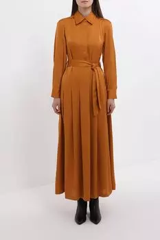 Платье-рубашка с юбкой в складку Piombo