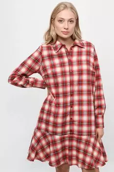 Платье-рубашка в клетку BELUCCI