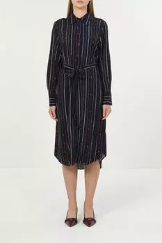 Платье-рубашка в полоску на поясе Tommy Hilfiger