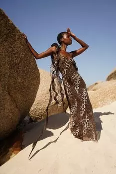 Платье с анималистичным принтом Lutani