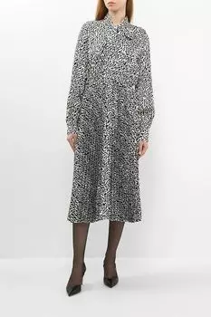 Платье с бантом и плиссированной юбкой Karl Lagerfeld