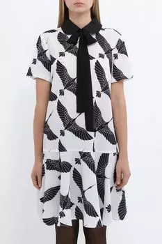 Платье с бантом и воланом BELUCCI