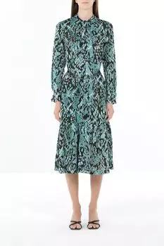 Платье с бантом на груди и принтом Auranna